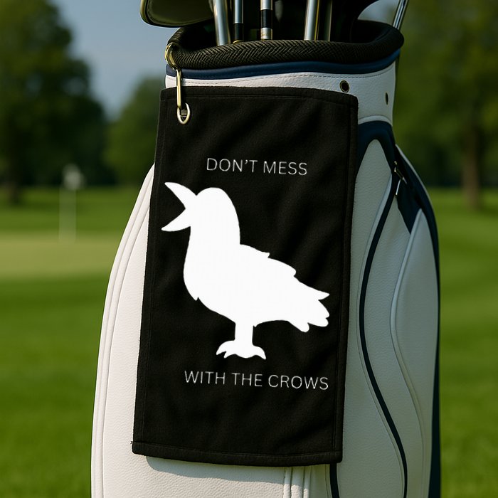 Autism crow fun  Golf Towel