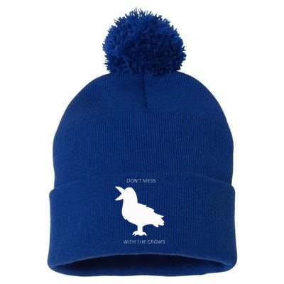 Autism crow fun  Pom Pom 12in Knit Beanie