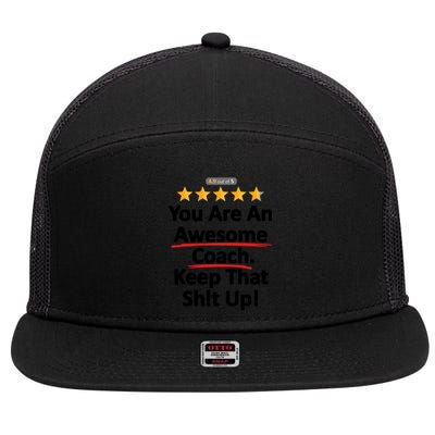 Awesome Coach Funny Gift Idea For Coach 7 Panel Mesh Trucker Snapback Hat