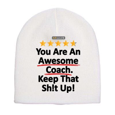 Awesome Coach Funny Gift Idea For Coach Short Acrylic Beanie