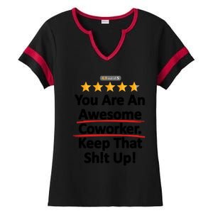 Awesome Coworker Funny Work Gift Idea Ladies Halftime Notch Neck Tee