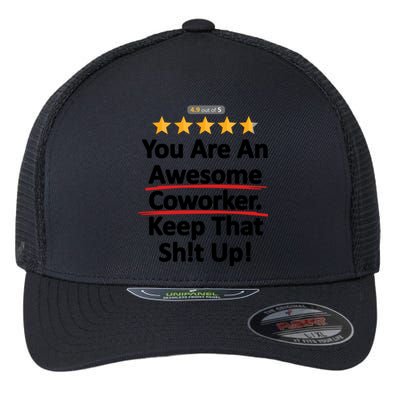 Awesome Coworker Funny Work Gift Idea Flexfit Unipanel Trucker Cap