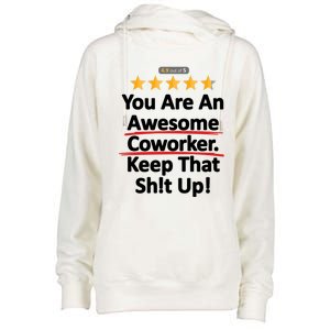 Awesome Coworker Funny Work Gift Idea Womens Funnel Neck Pullover Hood