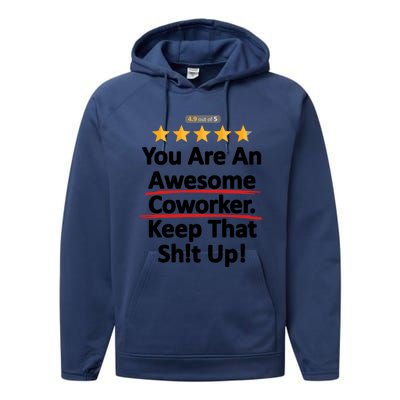 Awesome Coworker Funny Work Gift Idea Performance Fleece Hoodie