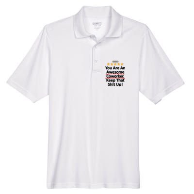 Awesome Coworker Funny Work Gift Idea Men's Origin Performance Pique Polo