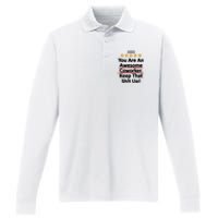 Awesome Coworker Funny Work Gift Idea Performance Long Sleeve Polo