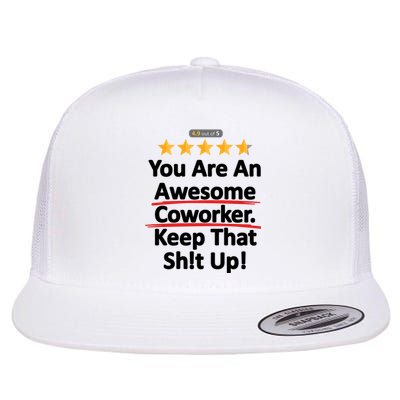 Awesome Coworker Funny Work Gift Idea Flat Bill Trucker Hat