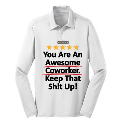 Awesome Coworker Funny Work Gift Idea Silk Touch Performance Long Sleeve Polo