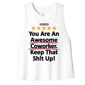 Awesome Coworker Funny Work Gift Idea Women's Racerback Cropped Tank