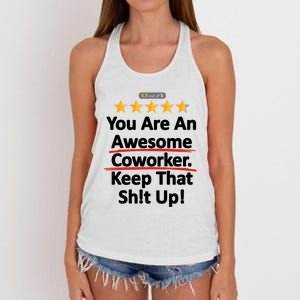 Awesome Coworker Funny Work Gift Idea Women's Knotted Racerback Tank