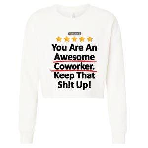 Awesome Coworker Funny Work Gift Idea Cropped Pullover Crew