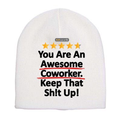 Awesome Coworker Funny Work Gift Idea Short Acrylic Beanie