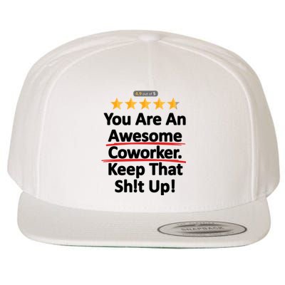 Awesome Coworker Funny Work Gift Idea Wool Snapback Cap