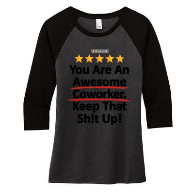 Awesome Coworker Funny Work Gift Idea Women's Tri-Blend 3/4-Sleeve Raglan Shirt