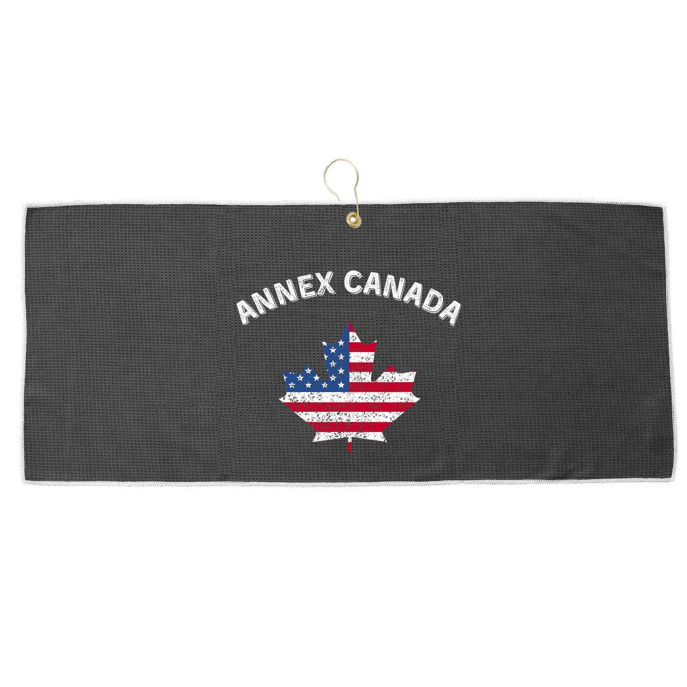 Annex Canada Funny Political Canada 51st State Large Microfiber Waffle Golf Towel