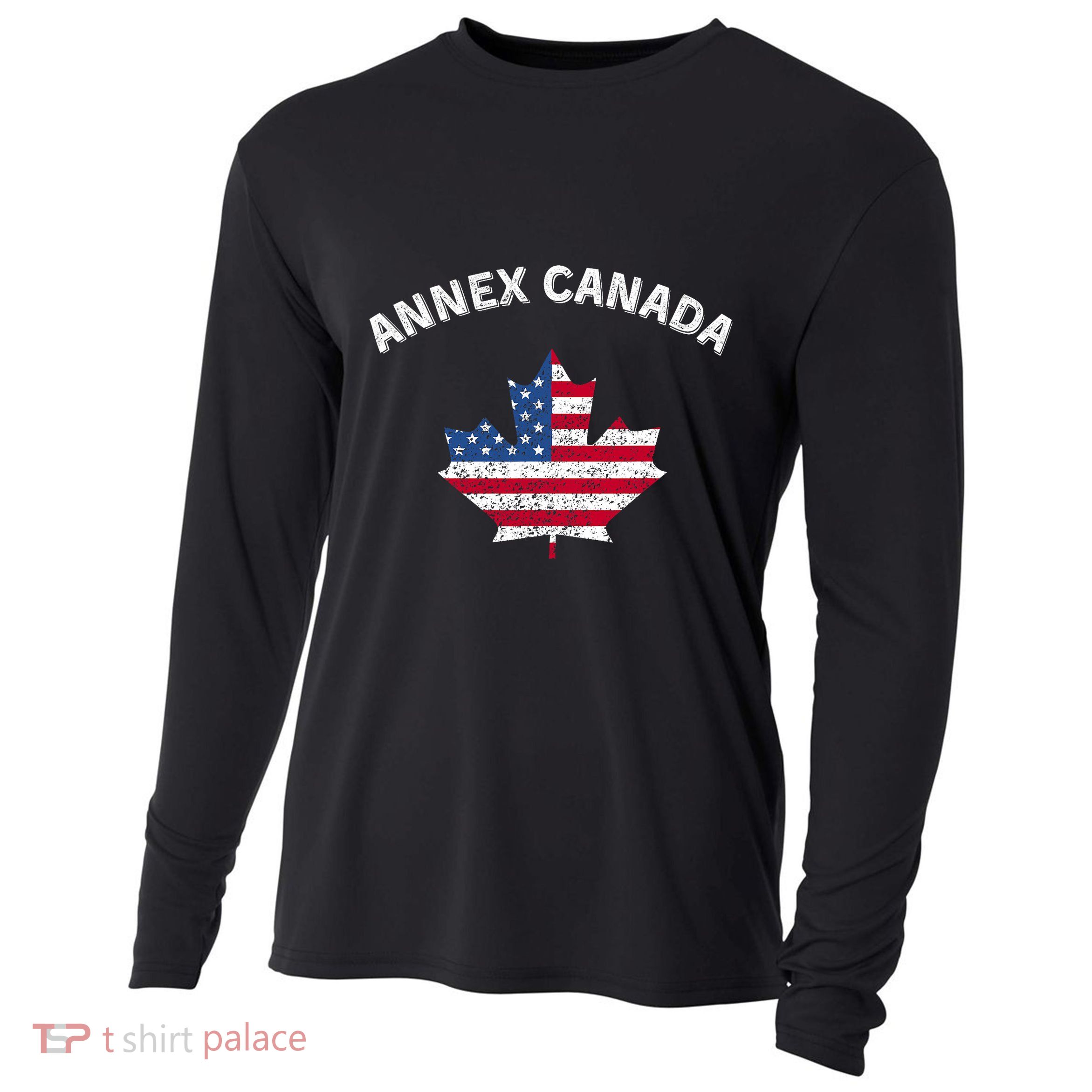 Annex Canada Funny Political Canada 51st State Cooling Performance Long Sleeve Crew
