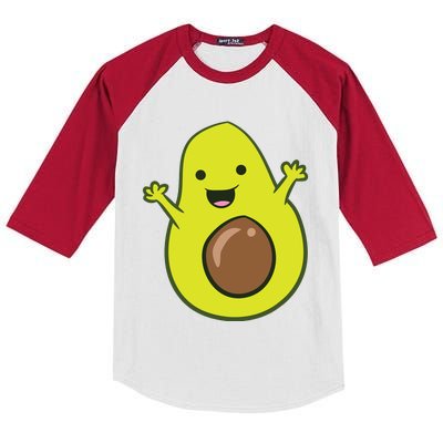 Avocado Costume Funny Avocado Halloween Costume Avocado Kids Colorblock Raglan Jersey