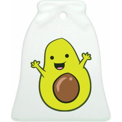 Avocado Costume Funny Avocado Halloween Costume Avocado Ceramic Bell Ornament