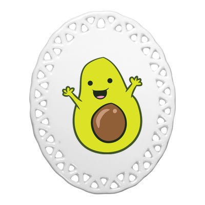 Avocado Costume Funny Avocado Halloween Costume Avocado Ceramic Oval Ornament