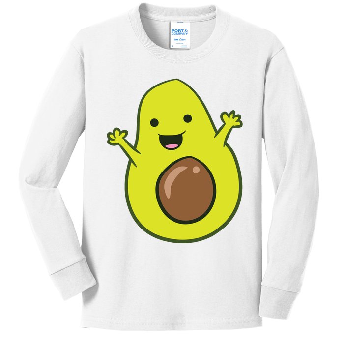 Avocado Costume Funny Avocado Halloween Costume Avocado Kids Long Sleeve Shirt