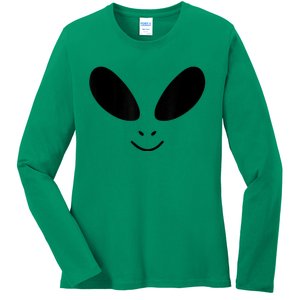 Alien Costume Funny Green Face Halloween Party Adults Ladies Long Sleeve Shirt