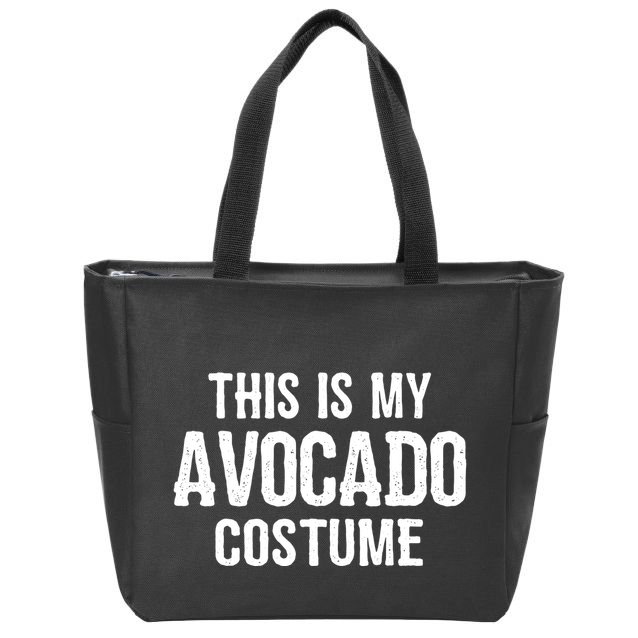 Avocado Costume Funny Easy Halloween Costumes Zip Tote Bag