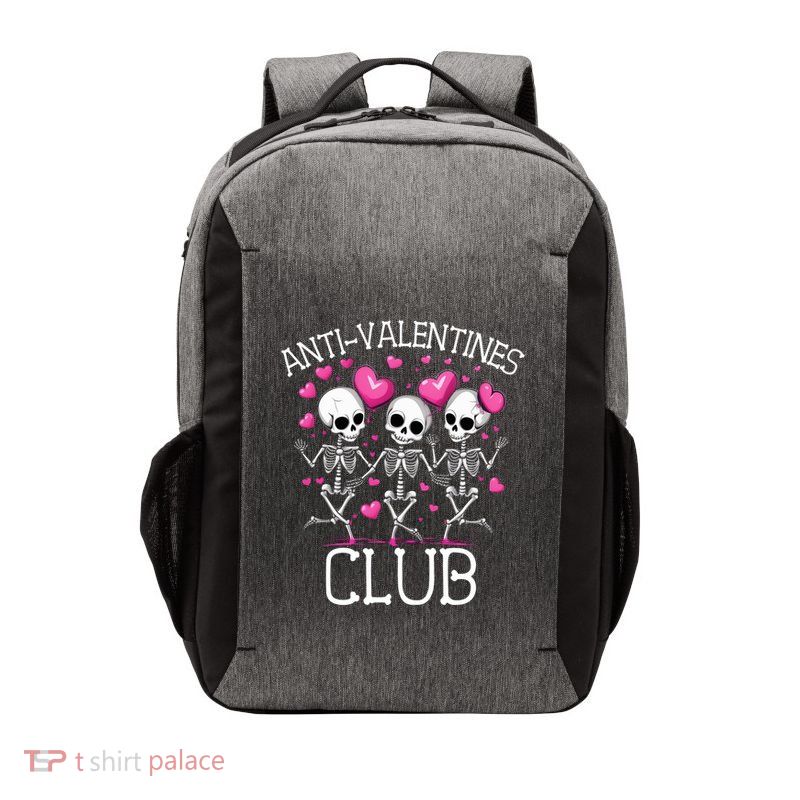 Antivalentines Club Funny Skeletons Dancing Gift Vector Backpack