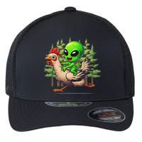 Alien Chicken Funny Rooster Animal Lovers Flexfit Unipanel Trucker Cap