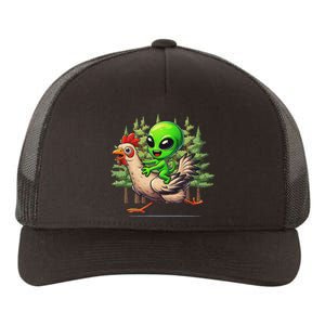 Alien Chicken Funny Rooster Animal Lovers Yupoong Adult 5-Panel Trucker Hat