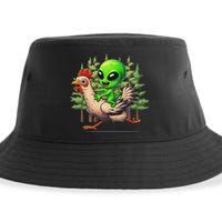 Alien Chicken Funny Rooster Animal Lovers Sustainable Bucket Hat