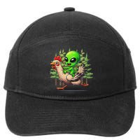 Alien Chicken Funny Rooster Animal Lovers 7-Panel Snapback Hat