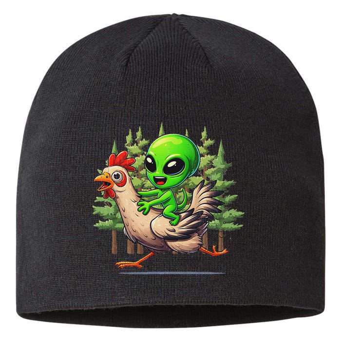 Alien Chicken Funny Rooster Animal Lovers Sustainable Beanie