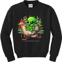 Alien Chicken Funny Rooster Animal Lovers Kids Sweatshirt