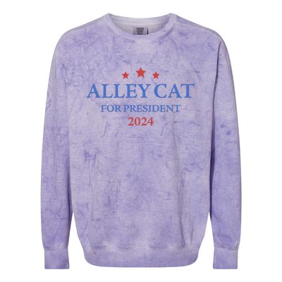 Alley Cat For President Trump 2024 Colorblast Crewneck Sweatshirt