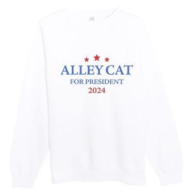 Alley Cat For President Trump 2024 Premium Crewneck Sweatshirt