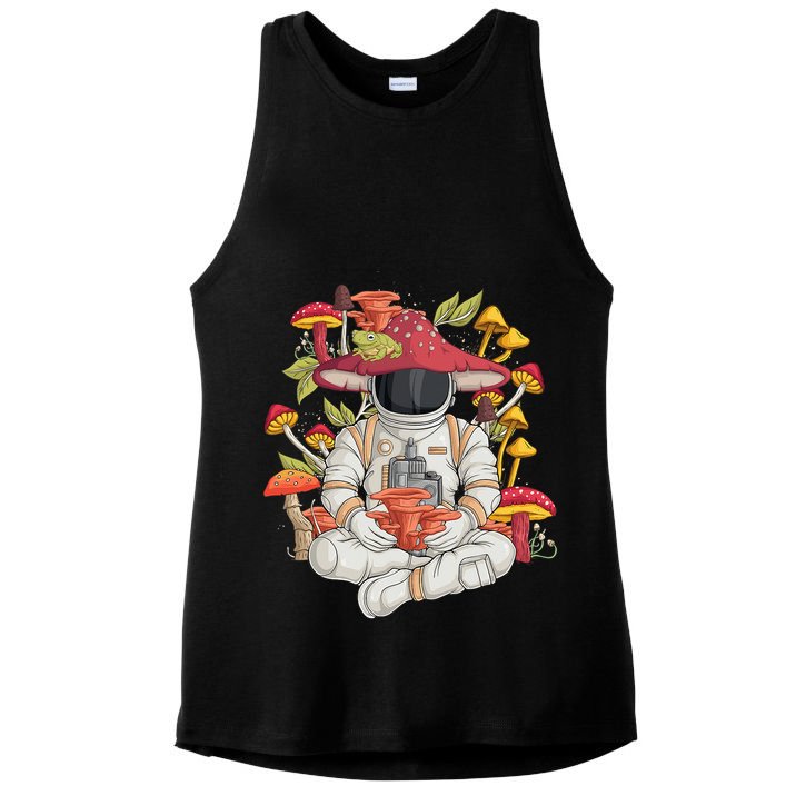 Astronaut Cottagecore frog Aesthetic funny animal Ladies PosiCharge Tri-Blend Wicking Tank