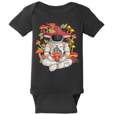 Astronaut Cottagecore frog Aesthetic funny animal Baby Bodysuit