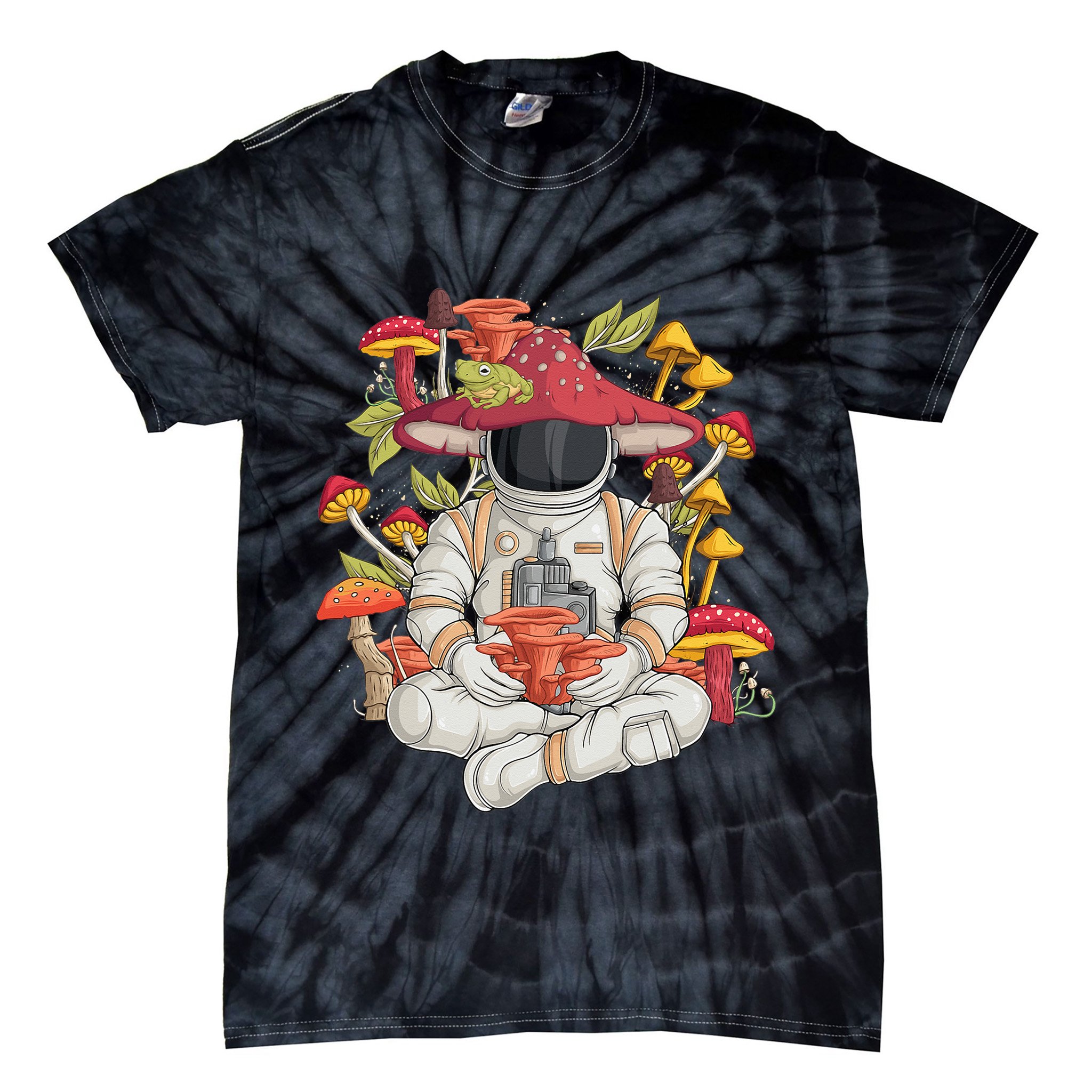 Astronaut Cottagecore frog Aesthetic funny animal Tie-Dye T-Shirt