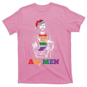 Ah  Christmas Funny LGBTQ Pride XMas Jesus Gay Christian T-Shirt