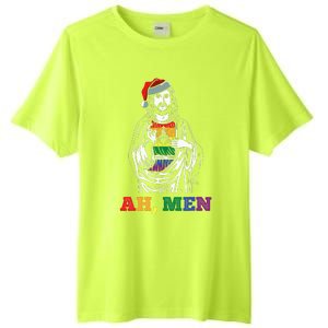 Ah  Christmas Funny LGBTQ Pride XMas Jesus Gay Christian Tall Fusion ChromaSoft Performance T-Shirt