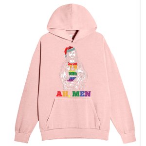 Ah  Christmas Funny LGBTQ Pride XMas Jesus Gay Christian Urban Pullover Hoodie