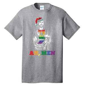 Ah  Christmas Funny LGBTQ Pride XMas Jesus Gay Christian Tall T-Shirt