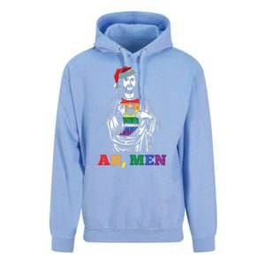 Ah  Christmas Funny LGBTQ Pride XMas Jesus Gay Christian Unisex Surf Hoodie