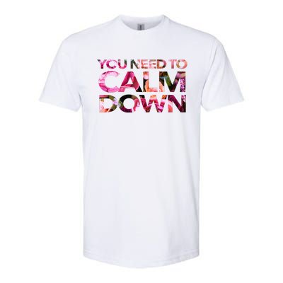 Aoty Classic Fit Crew Neck Calm Down Adult White Softstyle® CVC T-Shirt