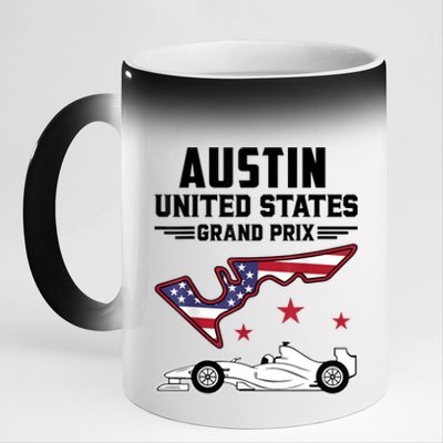 Austin Circuit Formula Racing Car United States Prix 11oz Black Color Changing Mug