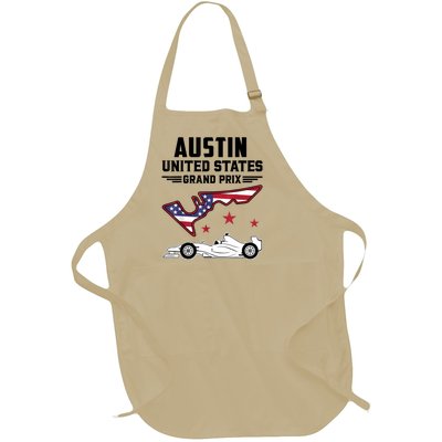 Austin Circuit Formula Racing Car United States Prix Full-Length Apron With Pockets