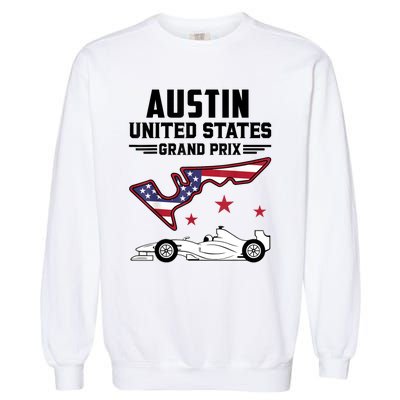 Austin Circuit Formula Racing Car United States Prix Garment-Dyed Sweatshirt