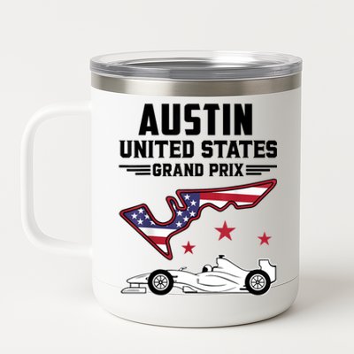 Austin Circuit Formula Racing Car United States Prix 12 oz Stainless Steel Tumbler Cup