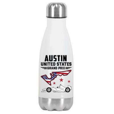 Austin Circuit Formula Racing Car United States Prix Stainless Steel Insulated Water Bottle