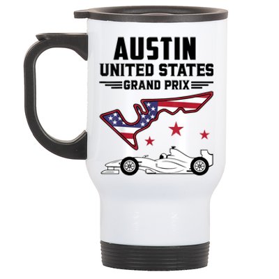 Austin Circuit Formula Racing Car United States Prix Stainless Steel Travel Mug